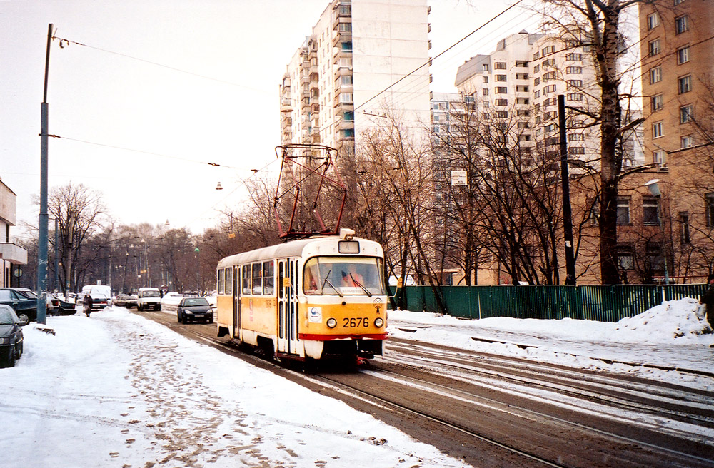 Москва, Tatra T3SU № 2676