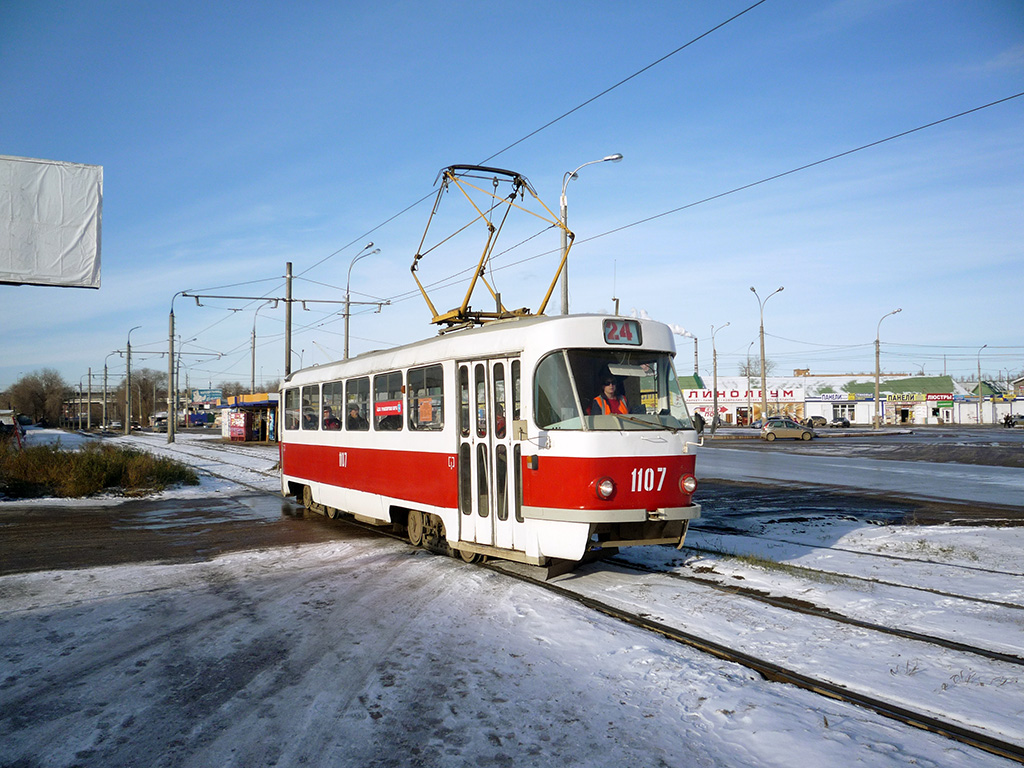 Самара, Tatra T3SU (двухдверная) № 1107