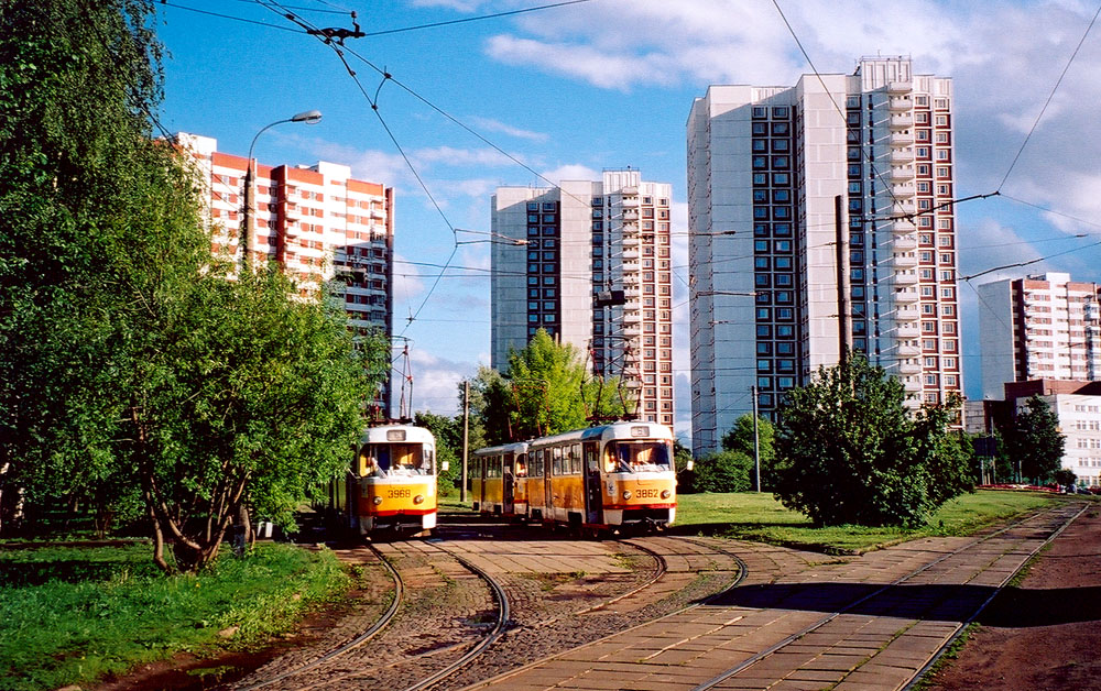 Москва, Tatra T3Т № 3968; Москва, Tatra T3SU № 3862