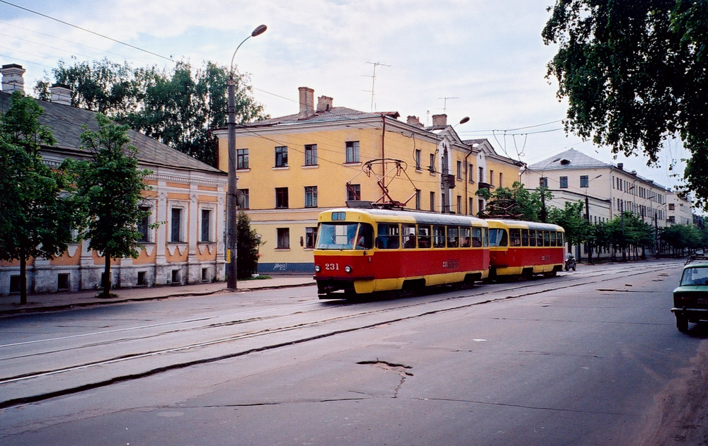 Тверь, Tatra T3SU № 231; Тверь — Тверской трамвай в начале 2000-х гг. (2002 — 2006 гг.); Тверь — Трамвайные линии: Заволжский район Тверь, Tatra T3SU № 231; Тверь — Тверской трамвай в начале 2000-х гг. (2002 — 2006 гг.); Тверь — Трамвайные линии: Заволжский район