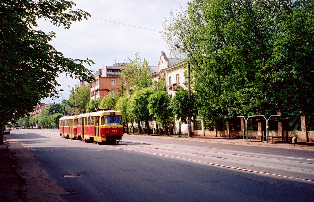 Тверь, Tatra T3SU № 217; Тверь — Тверской трамвай в начале 2000-х гг. (2002 — 2006 гг.); Тверь — Трамвайные линии: Заволжский район Тверь, Tatra T3SU № 217; Тверь — Тверской трамвай в начале 2000-х гг. (2002 — 2006 гг.); Тверь — Трамвайные линии: Заволжский район