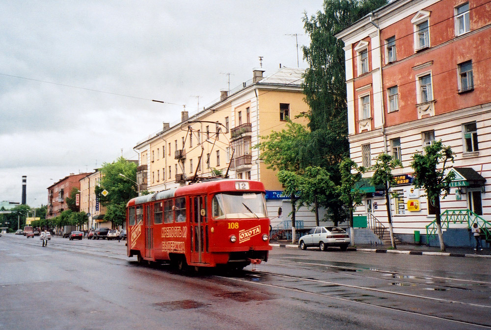 Tver, Tatra T3SU — 108; Tver — Streetcar lines: Proletarsky District; Tver — Tver tramway in the early 2000s (2002 — 2006)