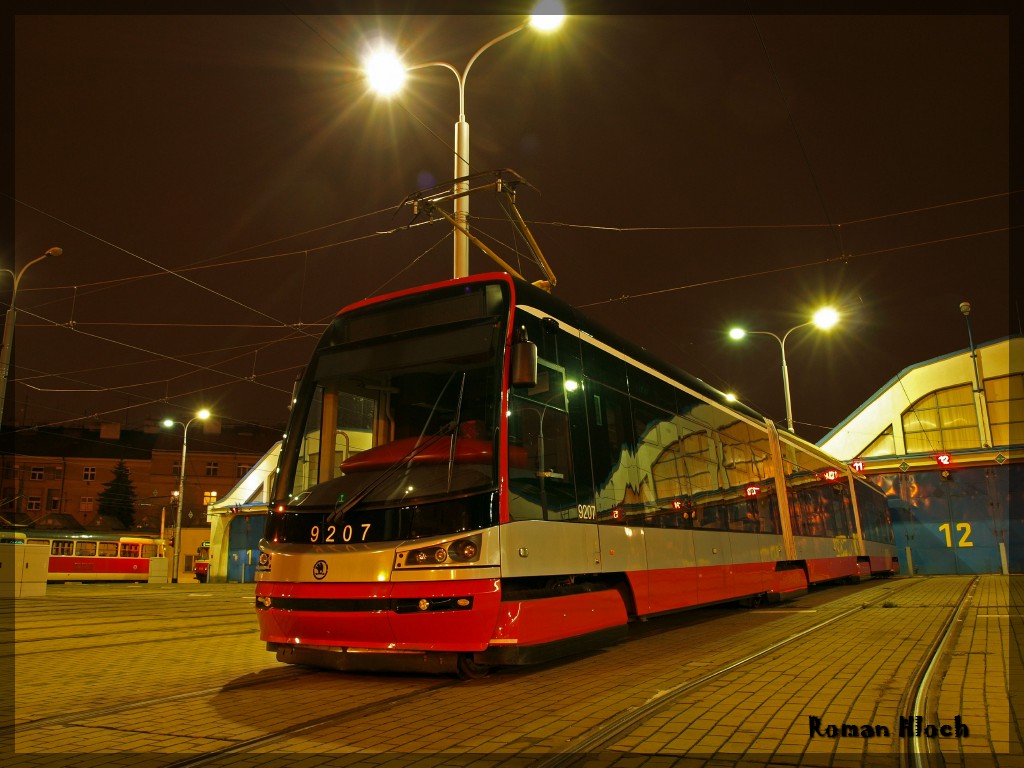 Прага, Škoda 15T1A ForCity Alfa Praha № 9207; Прага — Трамвайные депо