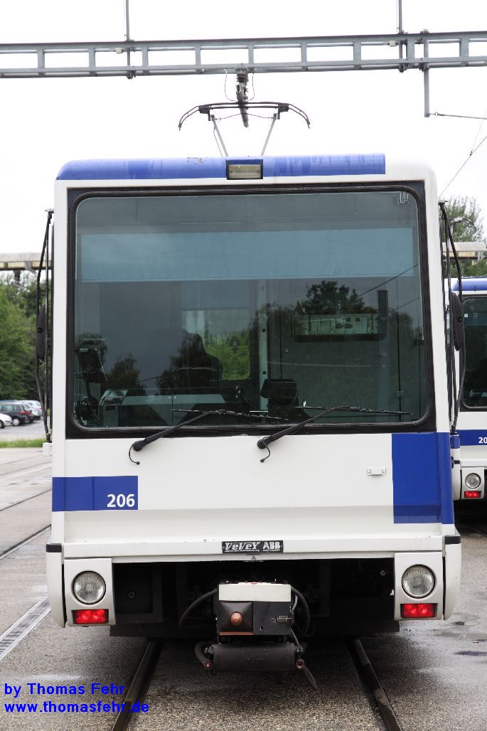 Лозанна, ACMV/ABB/Duewag Bem 4/6 (TL) № 206; Лозанна — Метрополитен — Линия m1