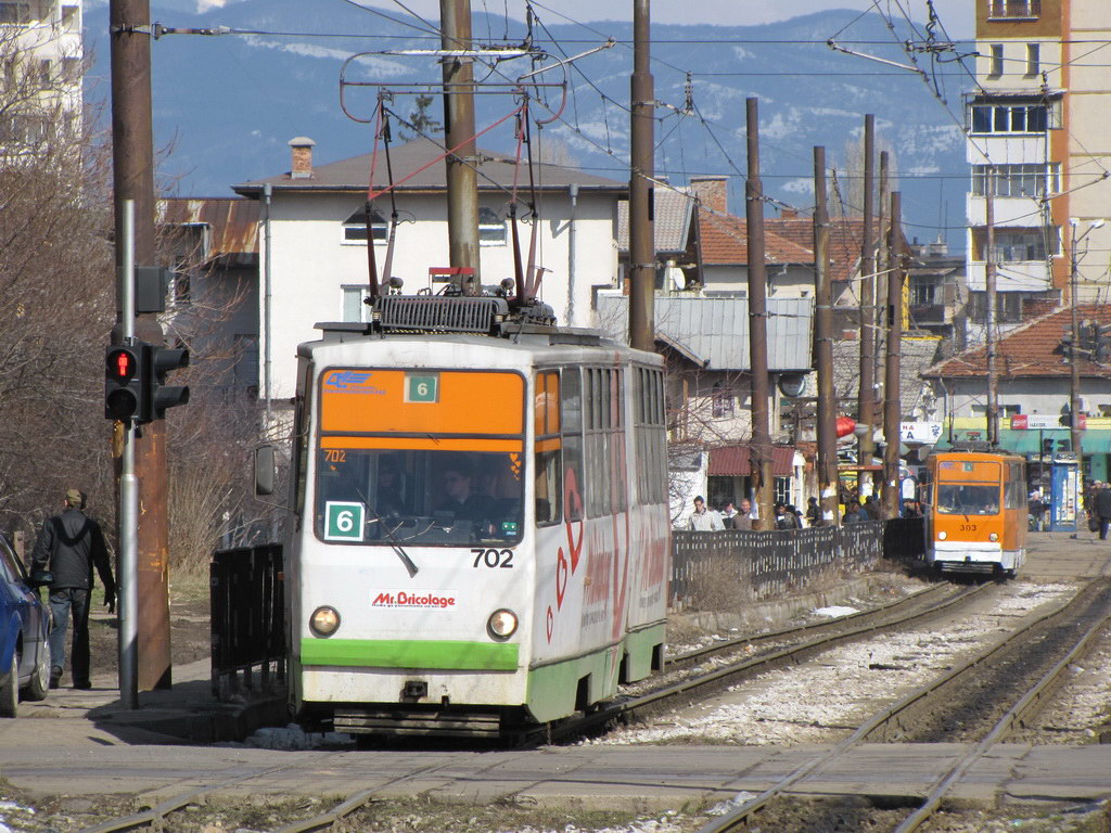София, Т6М-700 № 702; София, Т8М-301 (България 1300) № 303