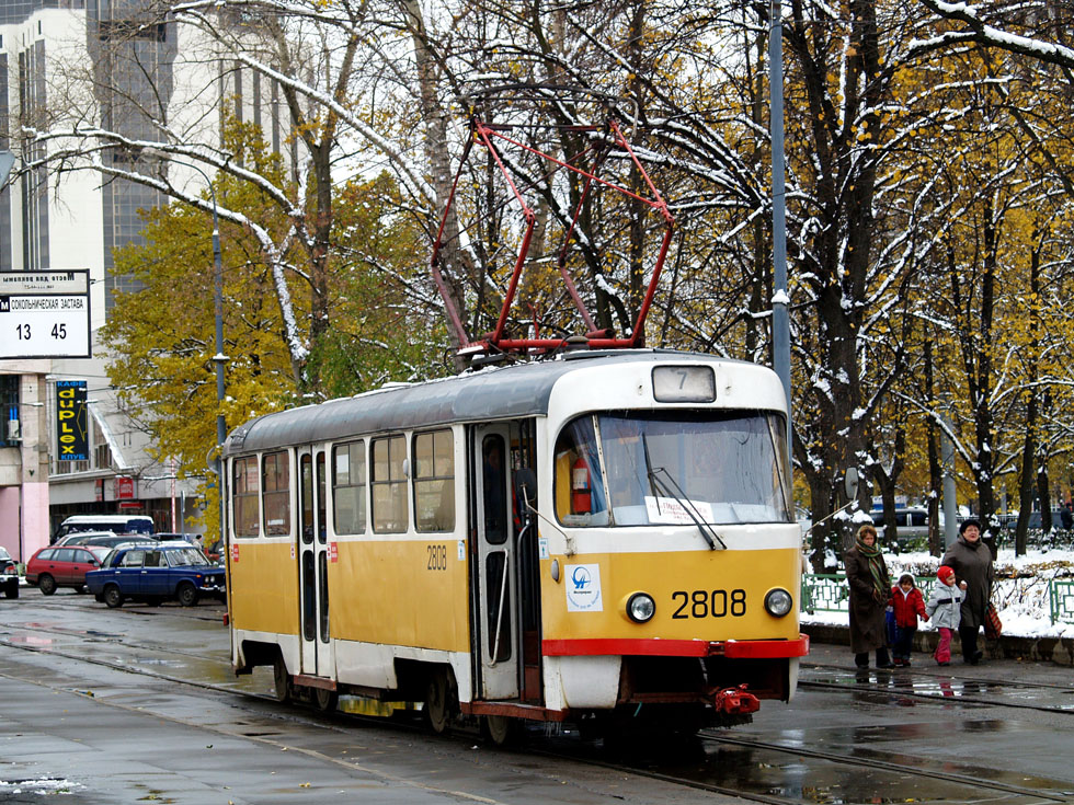Москва, Tatra T3SU № 2808