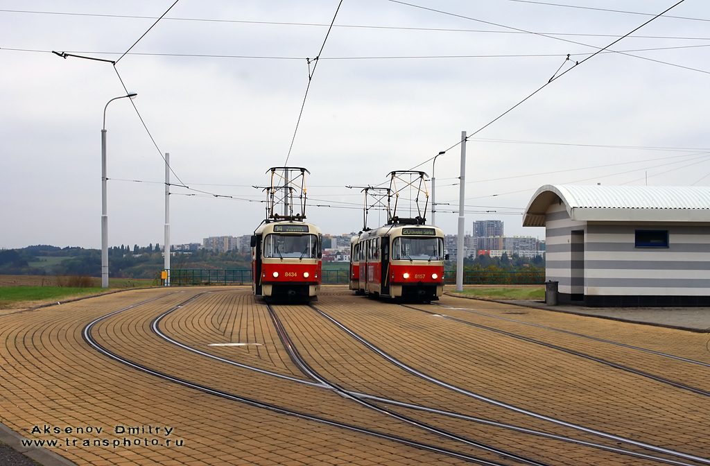 Praha, Tatra T3R.P nr. 8434; Praha, Tatra T3R.PV nr. 8157; Praha — Barrandov line