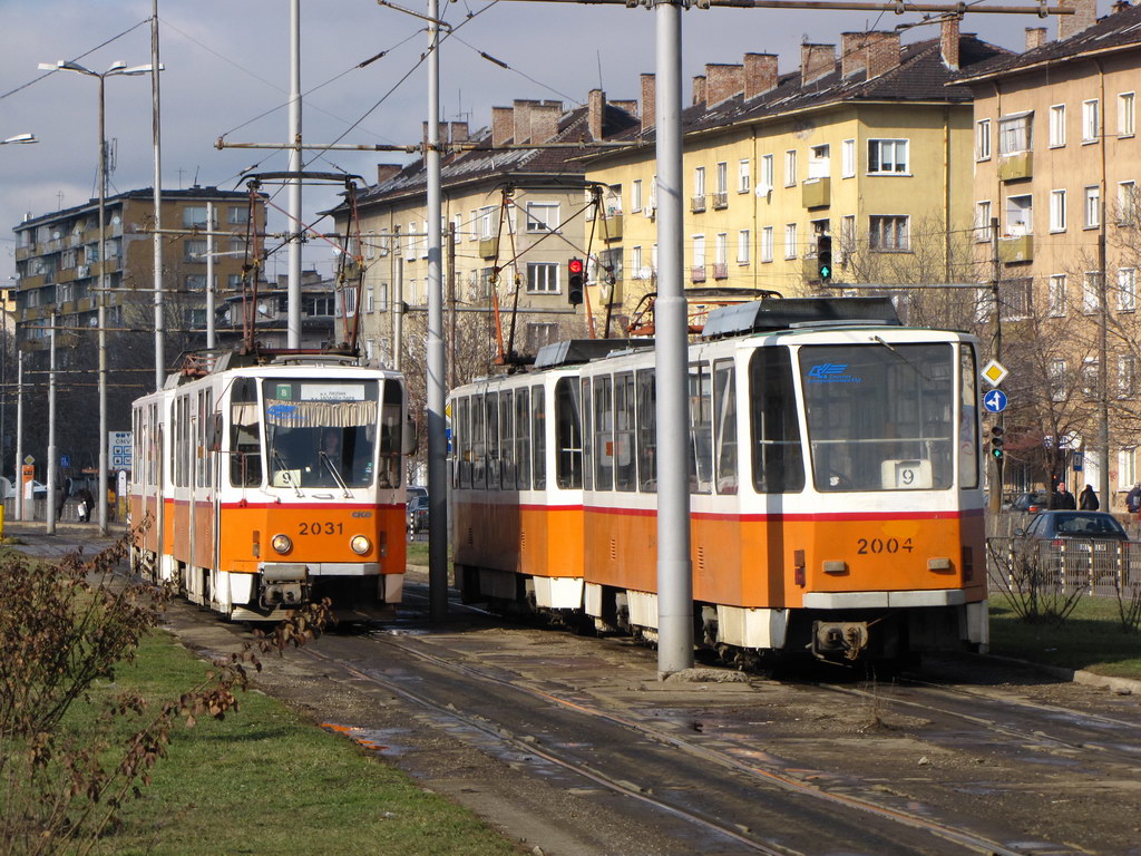 София, Tatra T6A2B № 2031; София, Tatra T6A2B № 2004