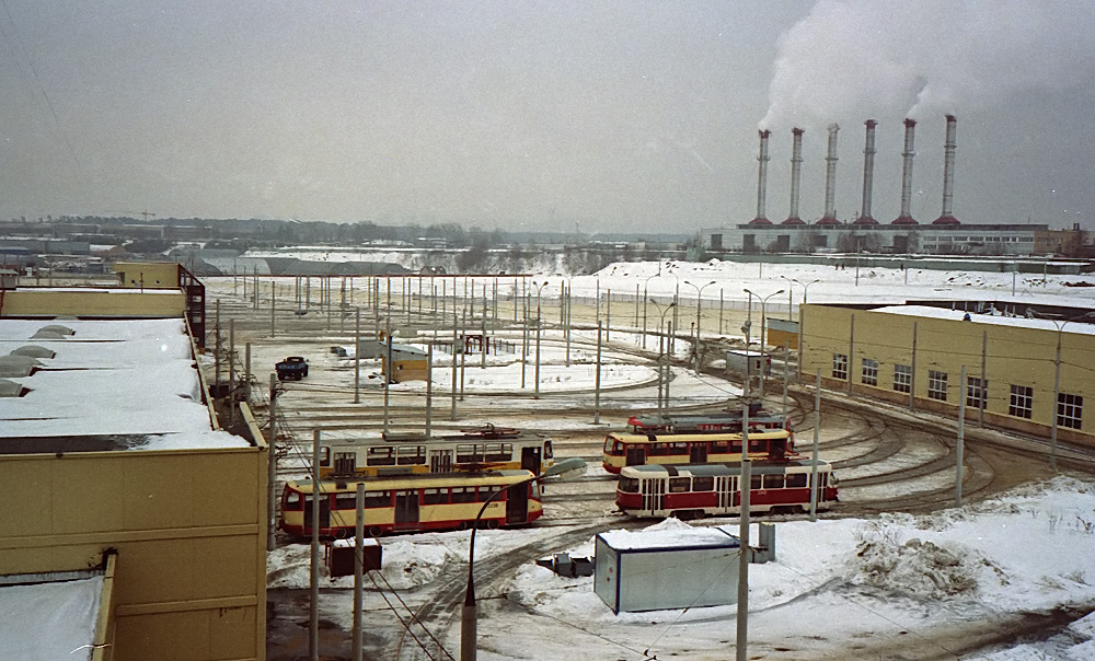 Москва — Виды с высоты; Москва — Трамвайные депо: [3] Краснопресненское. Новая территория в Строгино