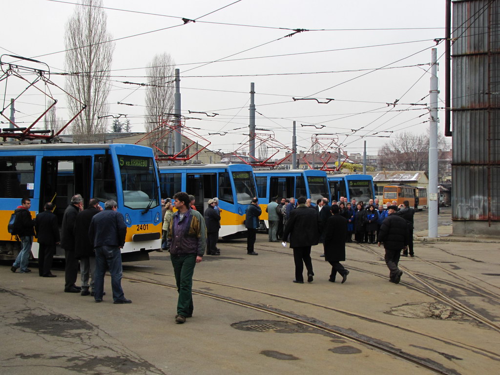 Sofia — Official presentation of T8M-700IT — 11.03.2009; Sofia — Tram repair plant (Tramcar) — Tram