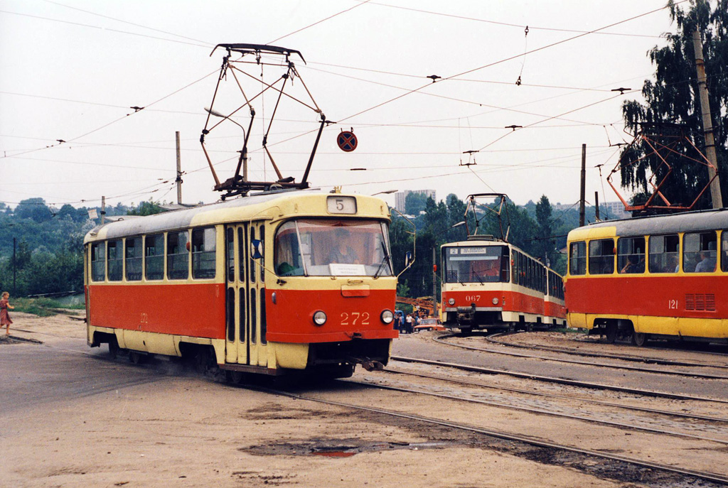 Курск, Tatra T3SU (двухдверная) № 272; Курск, Tatra T3SU № 121; Курск, Tatra T6B5SU № 067