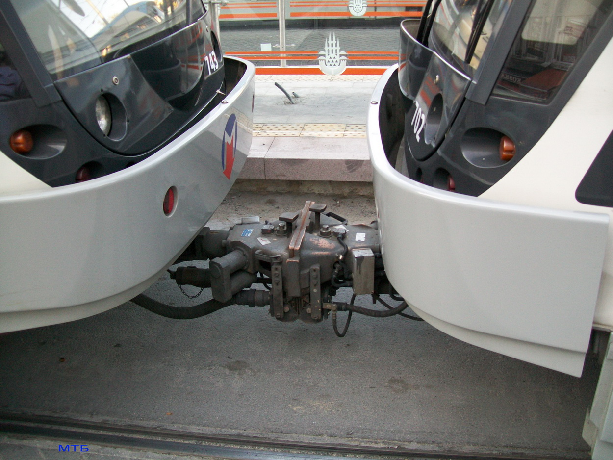 Стамбул, Bombardier Flexity Swift № 743; Стамбул, Bombardier Flexity Swift № 702; Стамбул — Трамвайная линия T1 (Kabataş — Bağcılar) — Разные фотографии