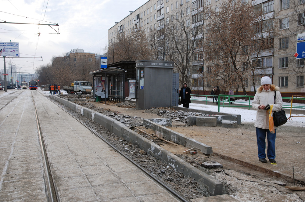 Moskwa — Construction and repairs; Moskwa — Stops, platforms, waiting pavilions at stops; Moskwa — Tram lines: North-Western Administrative District