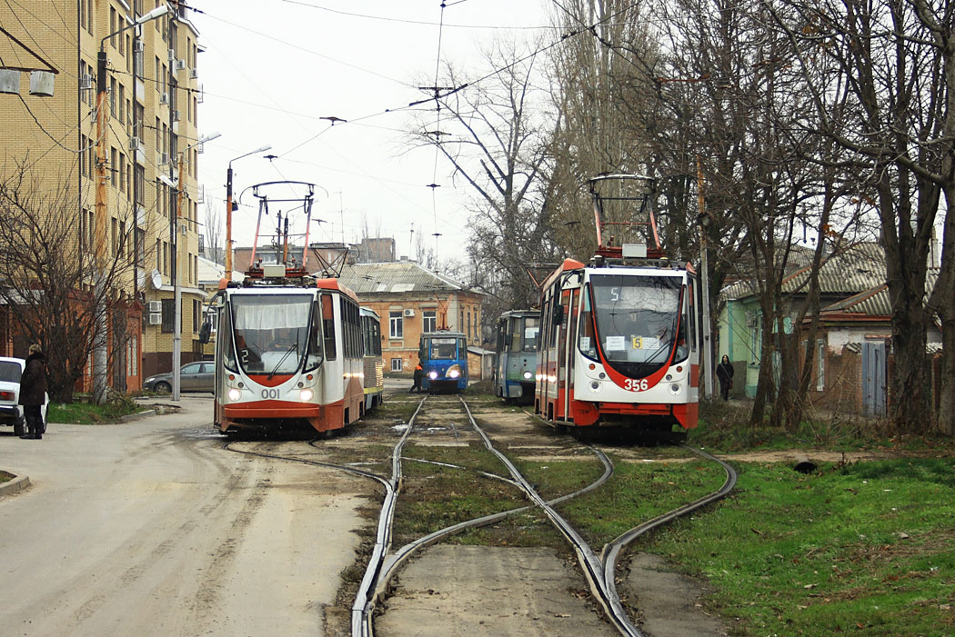 Таганрог, 71-134А (ЛМ-99АЭН) № 001; Таганрог, 71-605 (КТМ-5М3) № 280; Таганрог, 71-134А (ЛМ-99АЭН) № 356