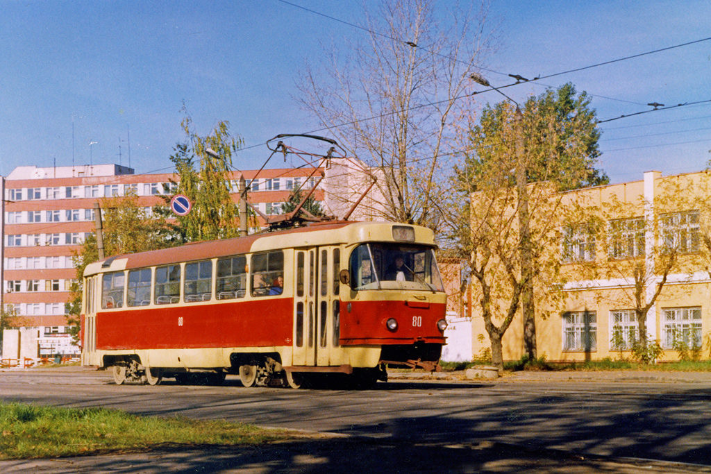 Тверь, Tatra T3SU (двухдверная) № 80; Тверь — Тверской трамвай в 1990-е гг.