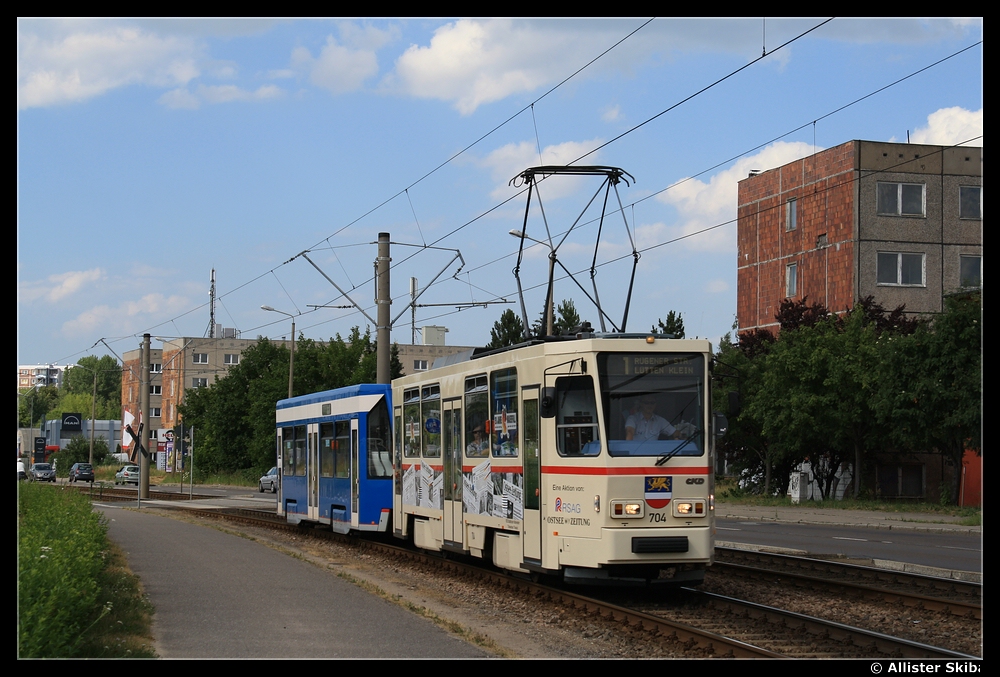 Rostock, Tatra T6A2M # 704 Rostock, Tatra T6A2M # 704