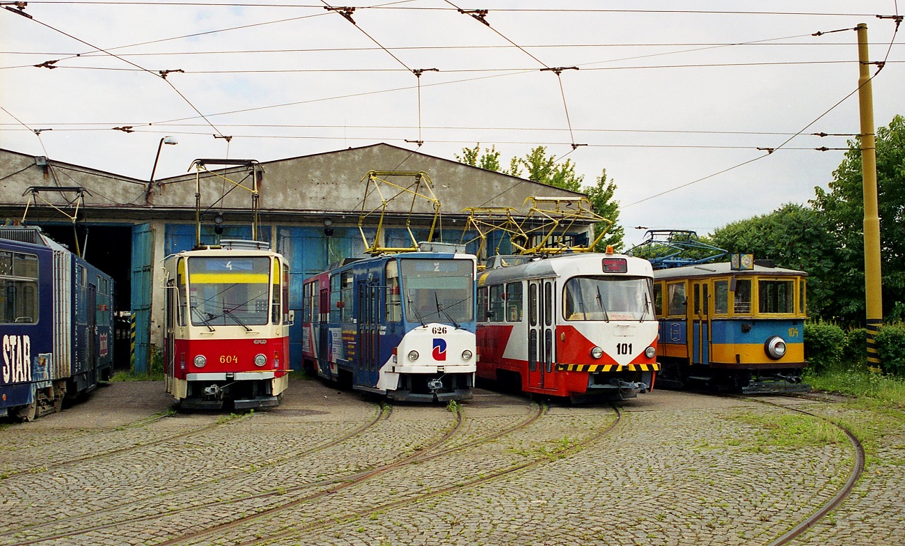 Кошице, Tatra T6A5 № 604; Кошице, Tatra T6A5 № 626; Кошице, Tatra T3SU № 101; Кошице, Ringhoffer DSM № 104