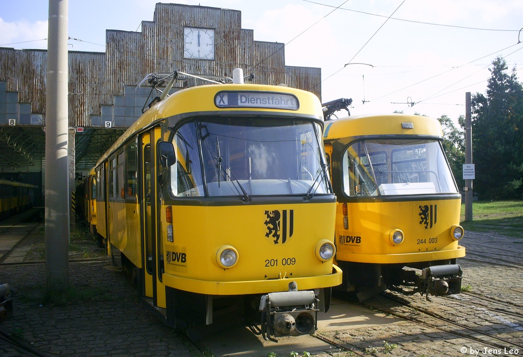 Дрезден, Tatra T4D-MI № 201 009; Дрезден — Трамвайное депо Бюлау (закрытые 2007)