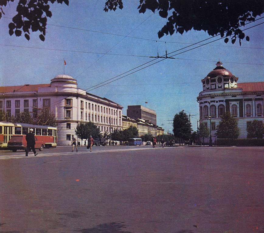 Twer — Old photos (1917–1991); Twer — Streetcar lines: Central district; Twer — Trolleybus lines: Central district