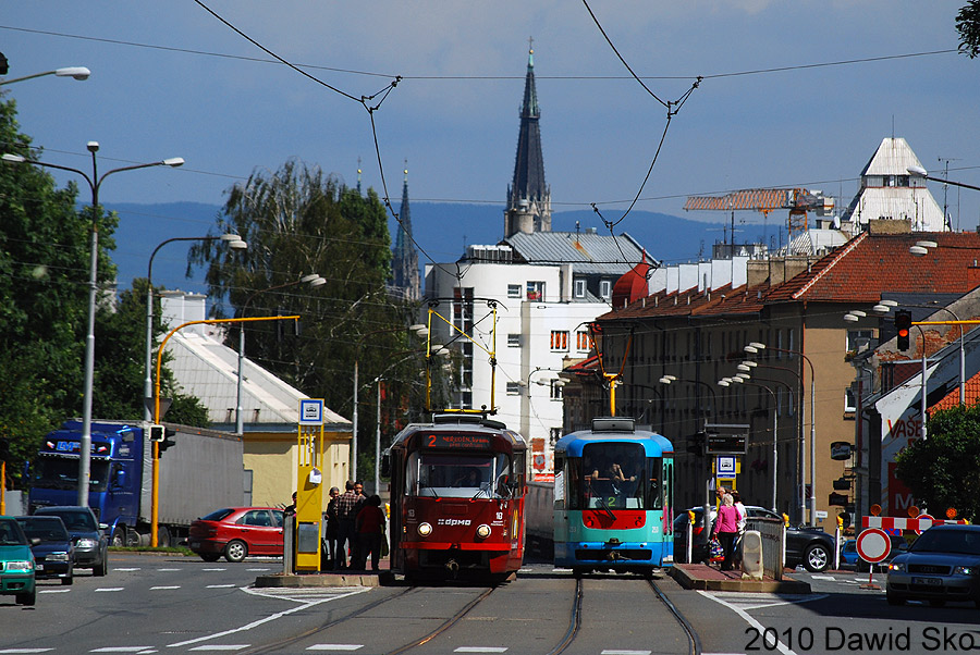 Olomouc, Tatra T3R.P č. 163; Olomouc, Vario LF.E č. 253