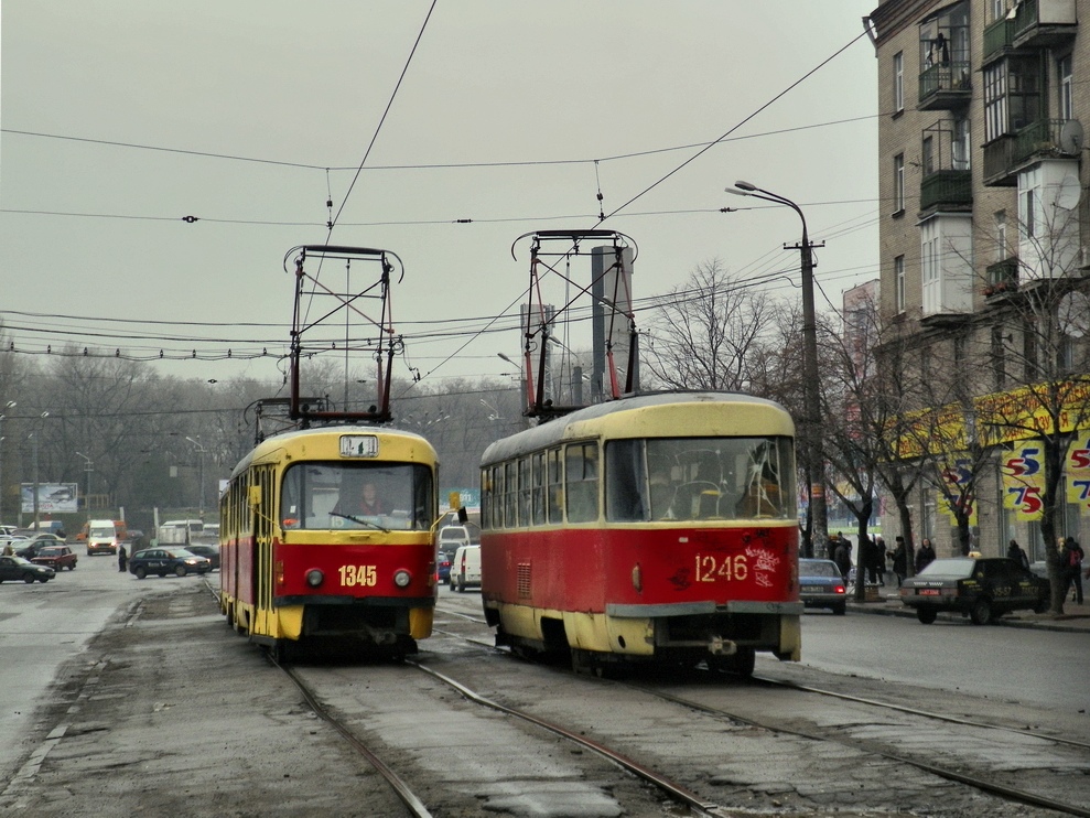Днепр, Tatra T3SU № 1345; Днепр, Tatra T3SU № 1246
