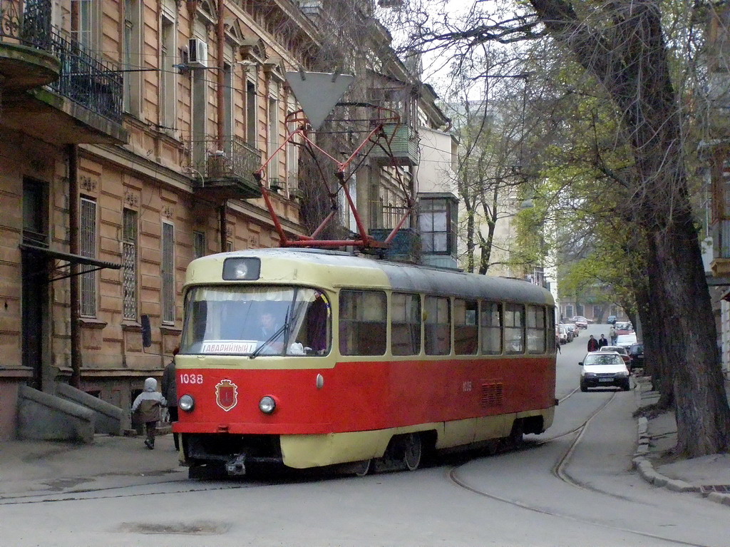 Одесса, Tatra T3SU (двухдверная) № 1038