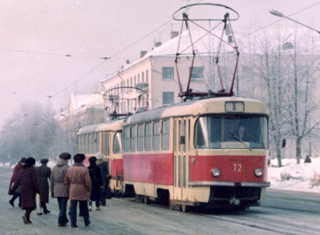 Тверь, Tatra T3SU (двухдверная) № 72; Тверь — Старые фотографии (1917—1991)