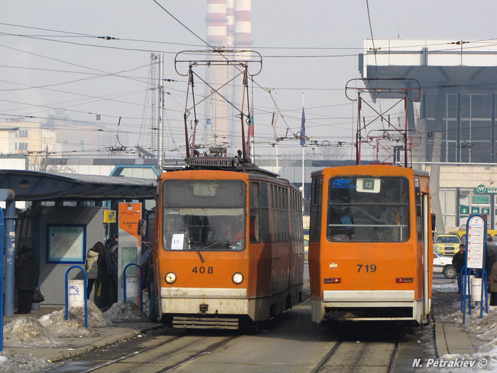 София, Т6М-400 (София-100) № 408; София, Т6М-700 № 719