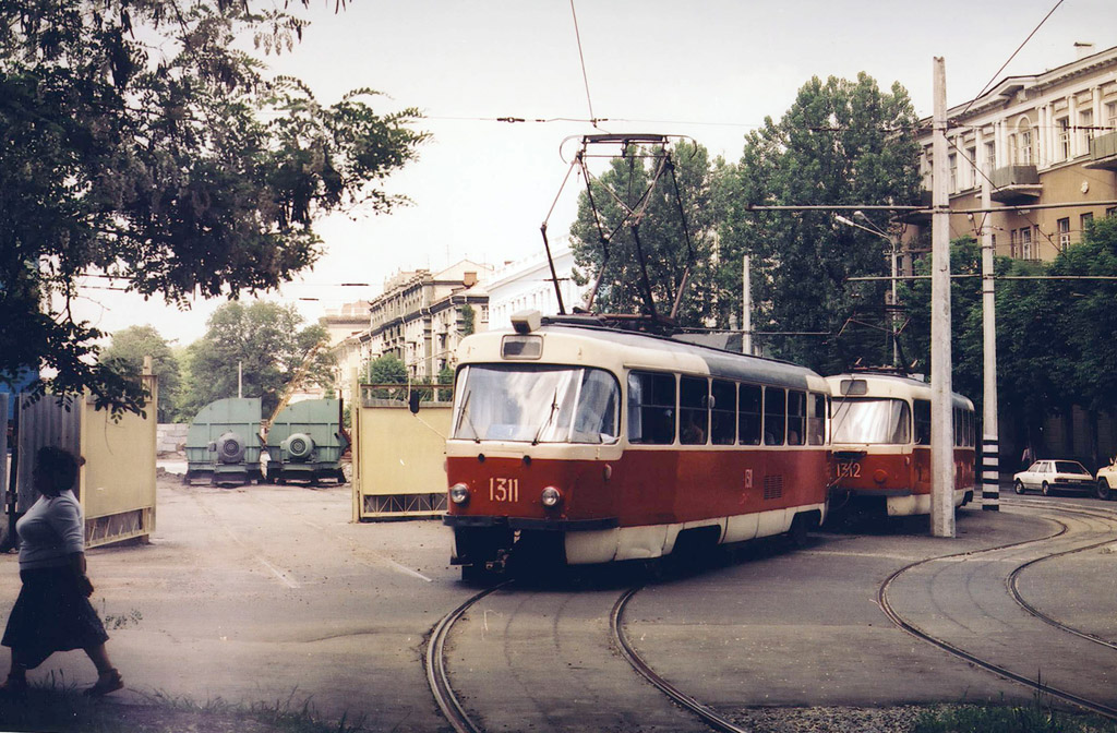 Dnipro, Tatra T3SU # 1311; Dnipro — Old photos: Shots by foreign photographers