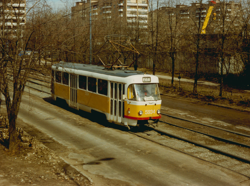 Москва, Tatra T3SU № 5934