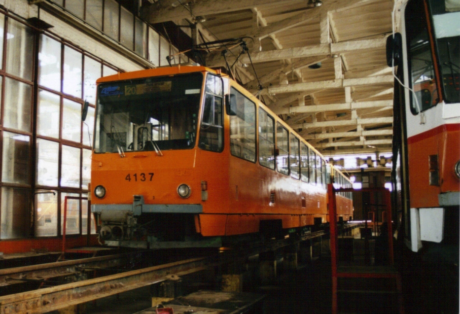 Sofia, Tatra T6B5B č. 4137; Sofia — Tram depots: [4] Iskar