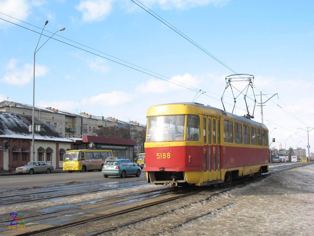 Киев, Tatra T3SU (двухдверная) № 5188
