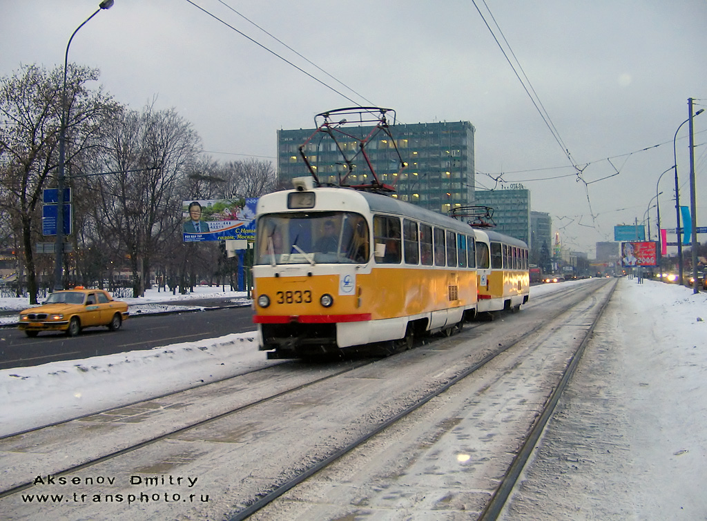 Moskau, Tatra T3SU Nr. 3833
