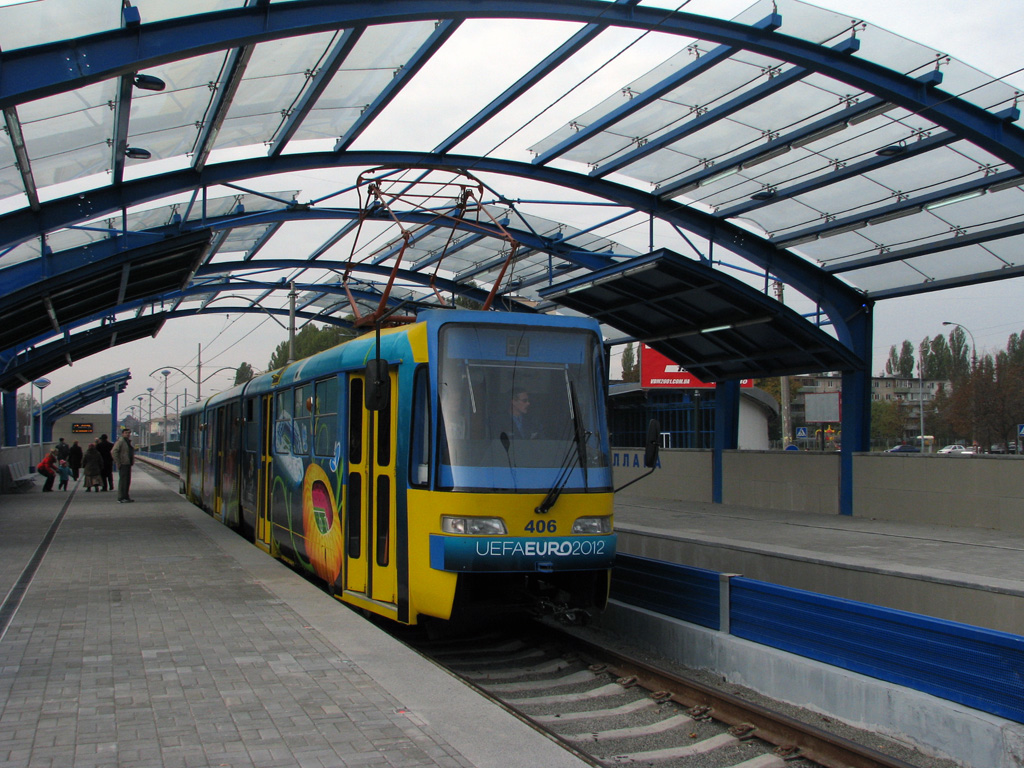 Киев, KT3UA № 406; Киев — Открытие скоростного трамвая 16.10.2010