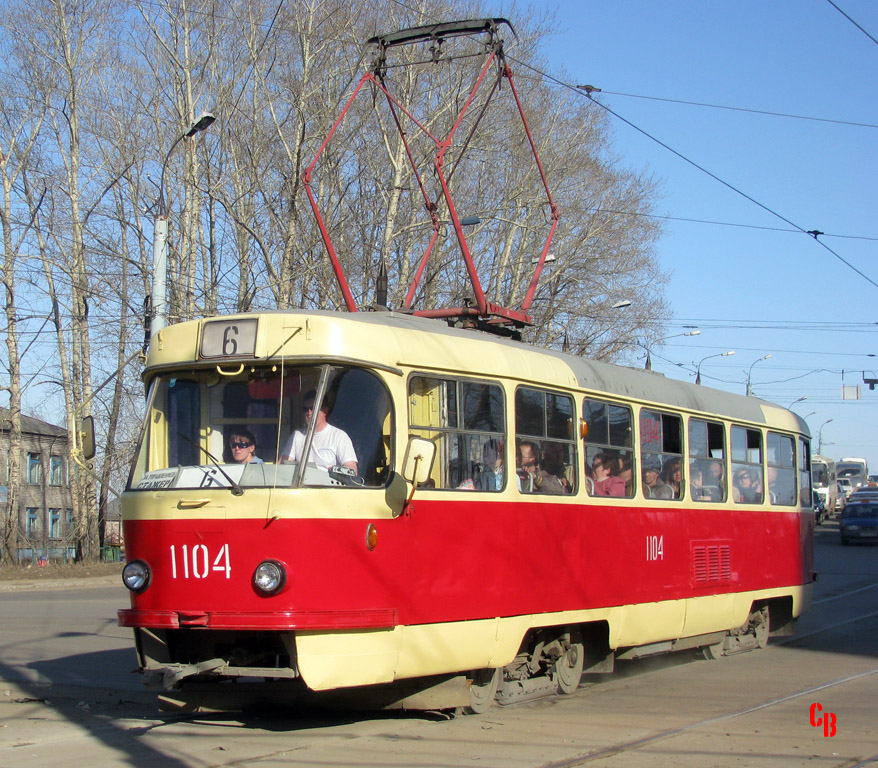 Ижевск, Tatra T3SU (двухдверная) № 1104