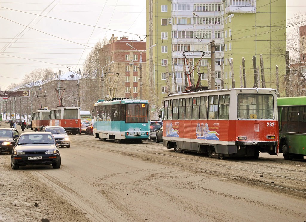 Пермь, БКМ 60102 № 100; Пермь, 71-605 (КТМ-5М3) № 282