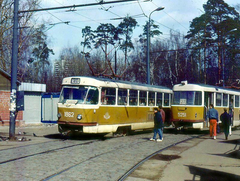 Москва, Tatra T3SU (двухдверная) № 1862; Москва, Tatra T3SU № 5251