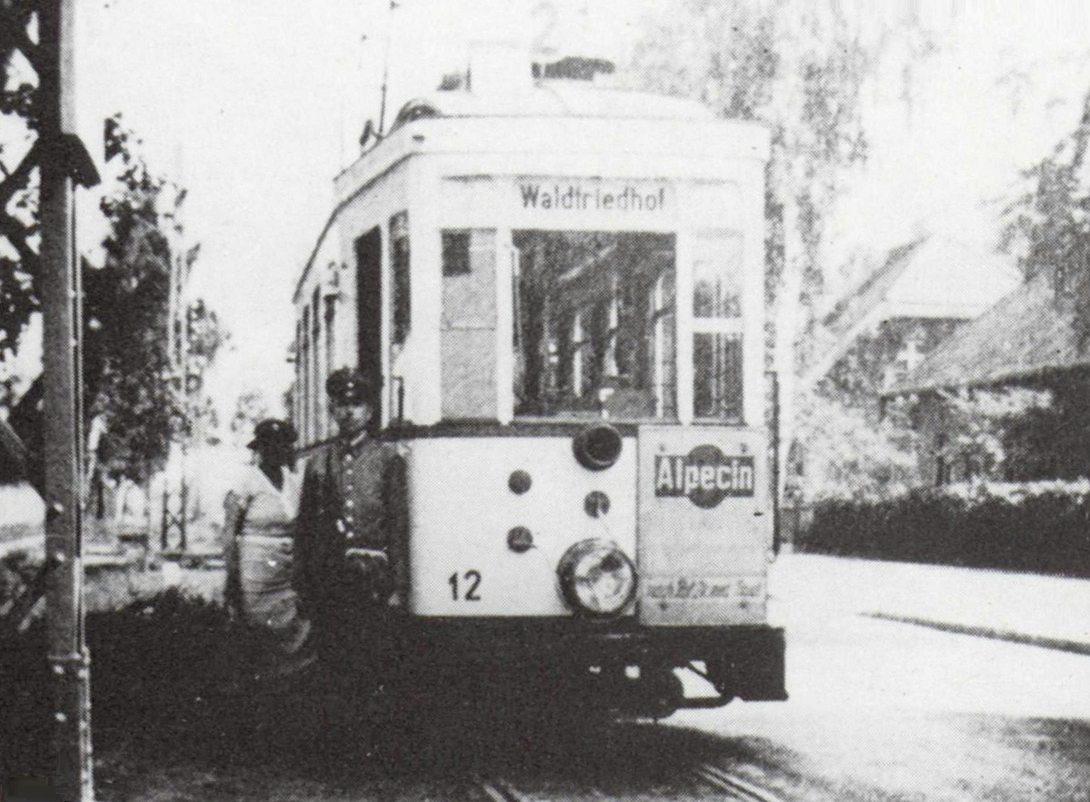 Советск, Двухосный моторный вагон № 12; Советск — Старые фото — Тильзитский трамвай