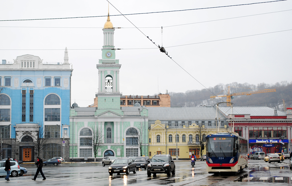 Kijevas, K1 nr. 324; Kijevas — Trip by the trams K1 and K1M8 12th of February, 2011