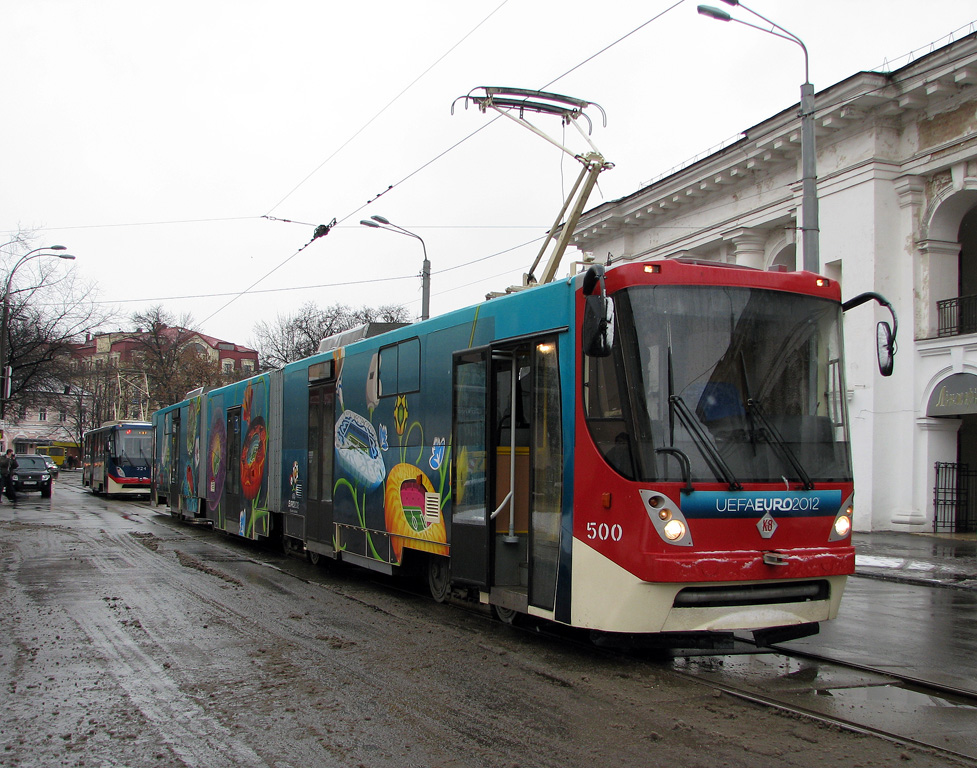 Kiev, K1M8 N°. 500; Kiev — Trip by the trams K1 and K1M8 12th of February, 2011