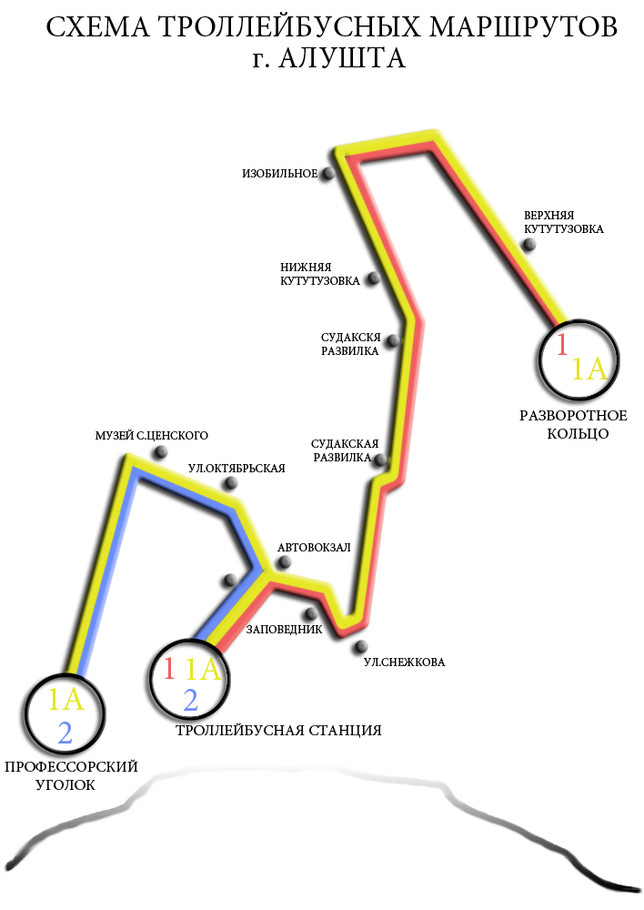Крымский троллейбус — Схемы и расписания