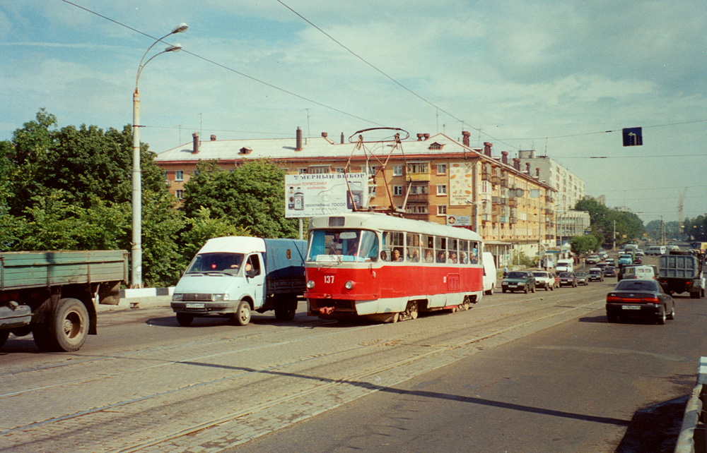 Тверь, Tatra T3SU № 137; Тверь — Тверской трамвай в начале 2000-х гг. (2002 — 2006 гг.); Тверь — Трамвайные линии: Новый Волжский мост
