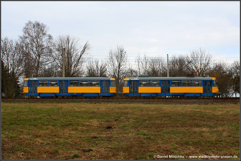 Лейпциг, Tatra B4D-M № 757; Лейпциг, Tatra T4D-M2 № 2092
