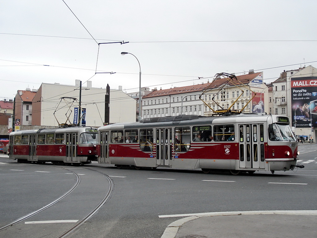 Прага, Tatra T3R.PLF № 8257; Прага, Tatra T3R.P № 8569