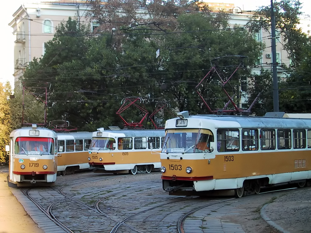 Москва, Tatra T3SU № 1719; Москва, Tatra T3SU № 1503; Москва — Конечные станции и кольца