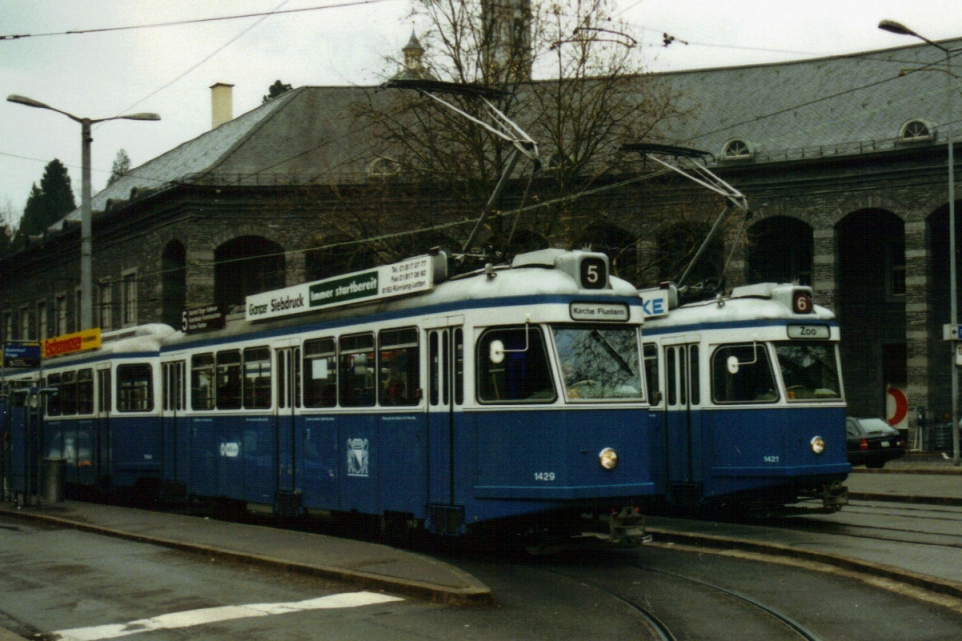 Цюрих, SWS/MFO Be 4/4 "Karpfen" № 1429; Цюрих, SWS/MFO Be 4/4 "Karpfen" № 1421