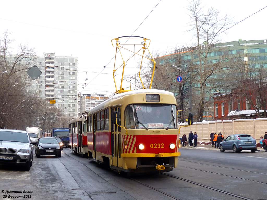 Москва, Tatra T3SU № 0232