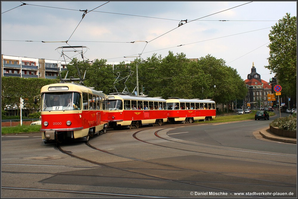Дрезден, Tatra T4D № 2000 (201 314); Дрезден — Прощание с Татрами (29.05.2010)