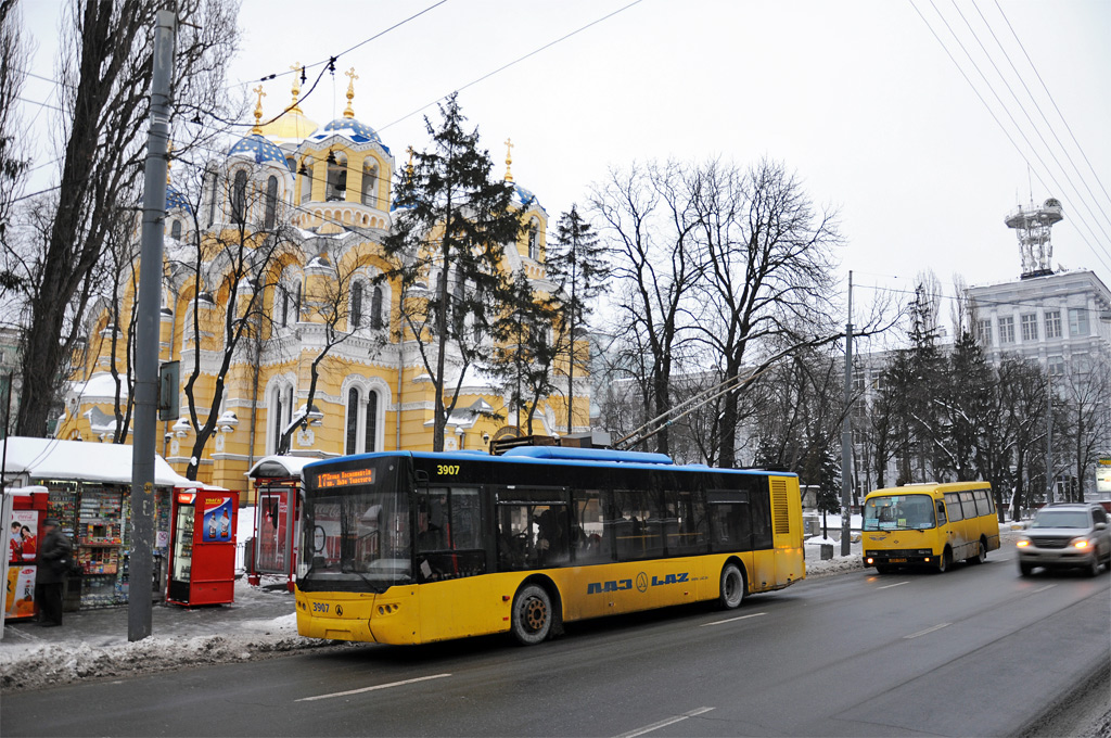 Киев, ЛАЗ E183D1 № 3907 Киев, ЛАЗ E183D1 № 3907
