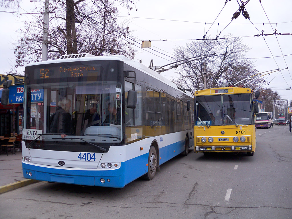 Крымский троллейбус, Богдан Т70115 № 4404; Крымский троллейбус, Škoda 14Tr89/6 № 8101